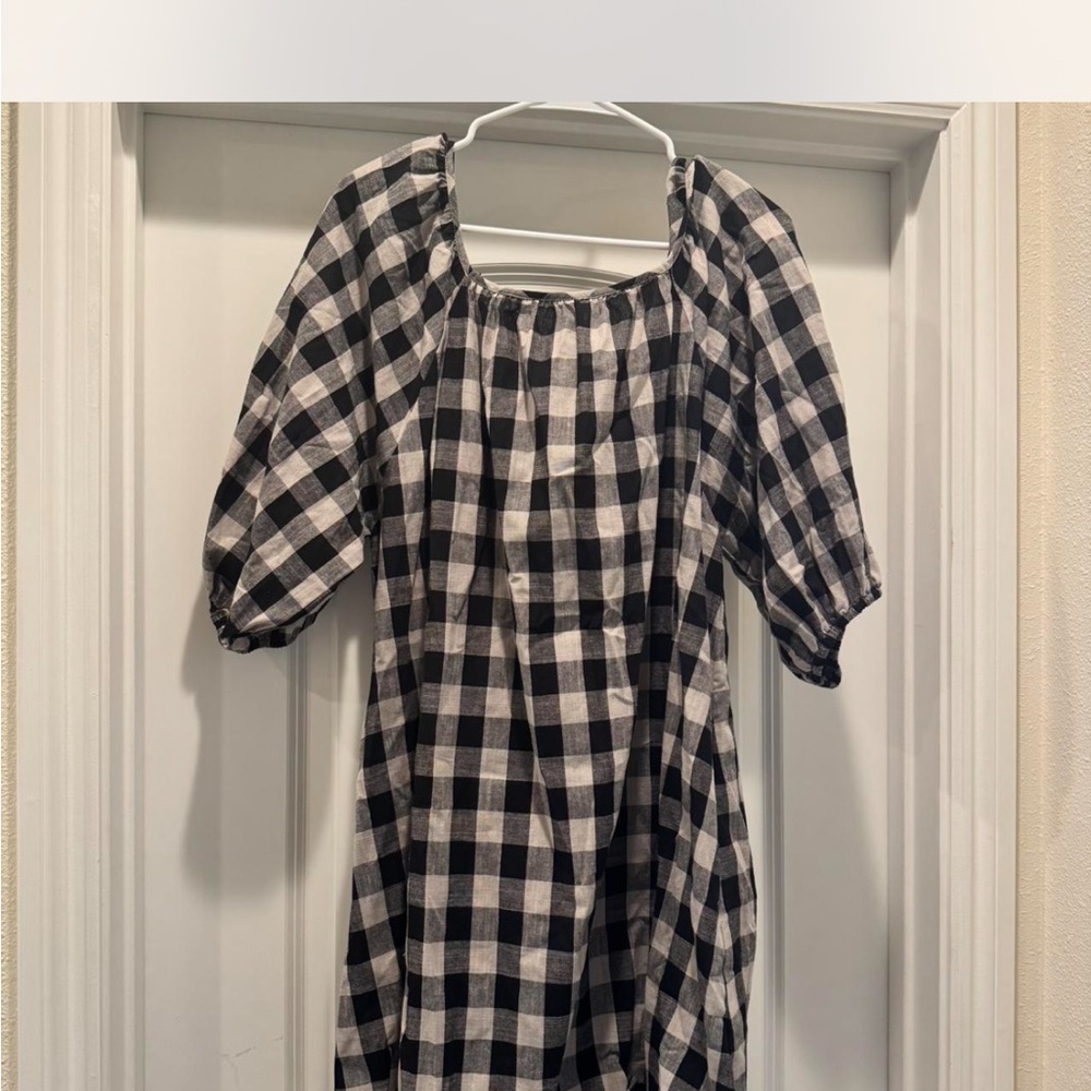 Carly Jean Los Angeles Monochrome Plaid Dress